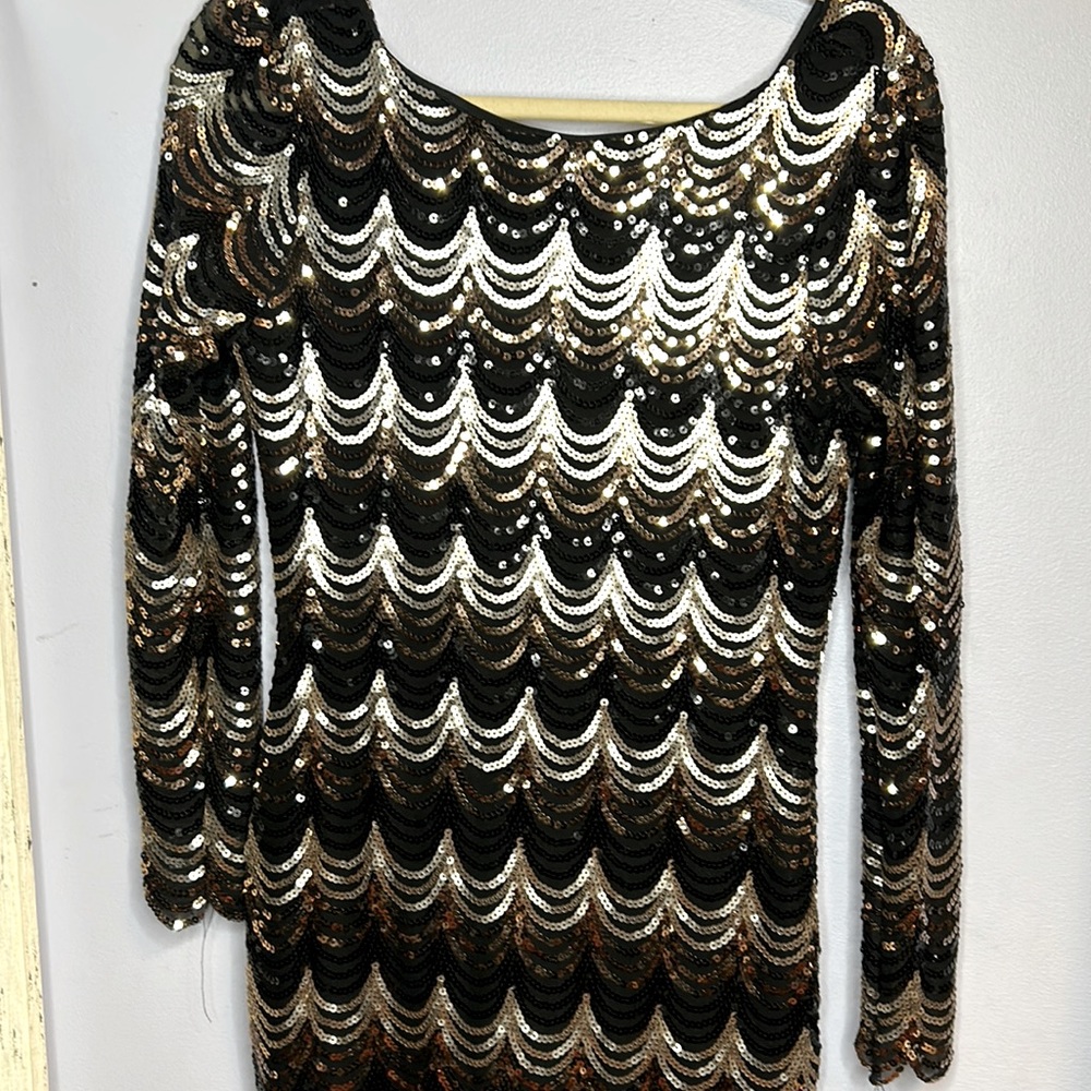 Sequined dress.